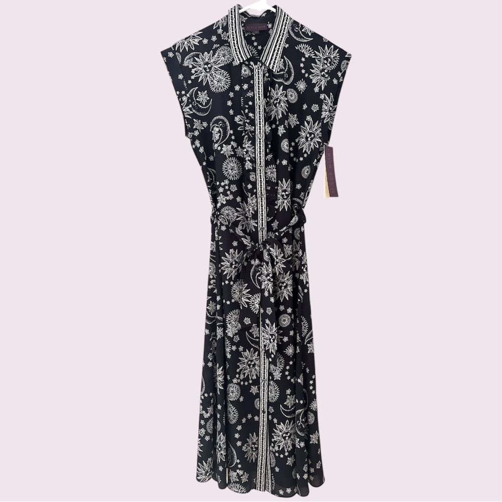 NWT hale bob moon & sun shirt dress